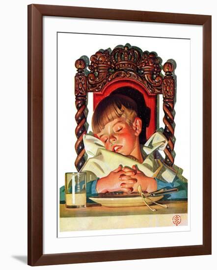 "After Turkey Nap,"November 26, 1938-Joseph Christian Leyendecker-Framed Giclee Print