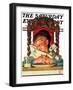 "After Turkey Nap," Saturday Evening Post Cover, November 26, 1938-Joseph Christian Leyendecker-Framed Giclee Print