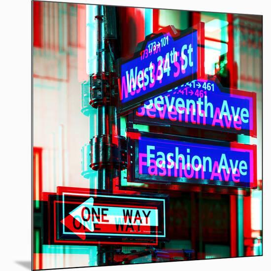 After Twitch NYC - Traffic Signs-Philippe Hugonnard-Mounted Photographic Print