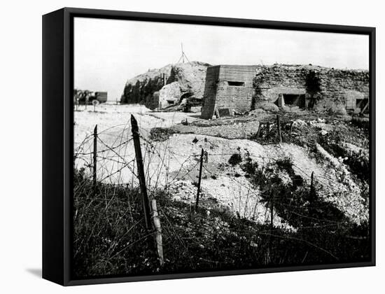 After WW1 - the Battlefield at Fort Vaux in Verdun, France-null-Framed Stretched Canvas