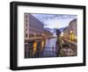 Afterglow over the Canal Grande in Trieste-enricocacciafotografie-Framed Photographic Print