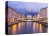 Afterglow over the Canal Grande in Trieste-enricocacciafotografie-Stretched Canvas