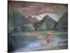 Afterglow, Tautira River, Tahiti-John La Farge-Stretched Canvas