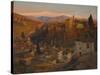 Afterglow - the Alhambra and Sierra Nevada, Granada, c.1905-Albert Moulton Foweraker-Stretched Canvas