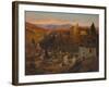 Afterglow - the Alhambra and Sierra Nevada, Granada, c.1905-Albert Moulton Foweraker-Framed Giclee Print