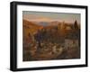 Afterglow - the Alhambra and Sierra Nevada, Granada, c.1905-Albert Moulton Foweraker-Framed Giclee Print