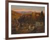 Afterglow - the Alhambra and Sierra Nevada, Granada, c.1905-Albert Moulton Foweraker-Framed Giclee Print