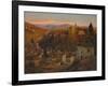 Afterglow - the Alhambra and Sierra Nevada, Granada, c.1905-Albert Moulton Foweraker-Framed Giclee Print