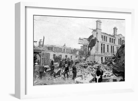 Aftermath of a German Bombing Raid, Merseyside, World War II, March 1941-null-Framed Giclee Print