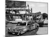 Aftermath of Detroit Race Riots, Gutted Buildings and Burned Cars-null-Mounted Photographic Print