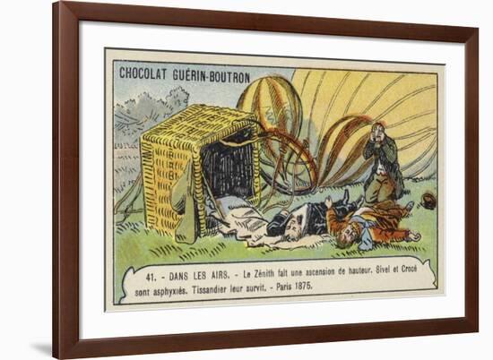 Aftermath of the Flight of the Balloon Zenith, Paris, 1875-null-Framed Giclee Print