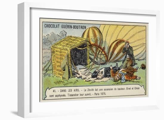 Aftermath of the Flight of the Balloon Zenith, Paris, 1875-null-Framed Giclee Print