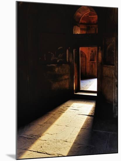 Afternon sunlight through doorway, Tomb of Mohammed Shah, Lodhi Gardens, New Delhi, India-Adam Jones-Mounted Photographic Print