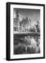 Afternoon at Cathedral Rocks, Reflections Yosemite Valley Black and White-Vincent James-Framed Photographic Print