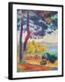 Afternoon at Pardigon-Henri Edmond Cross-Framed Art Print