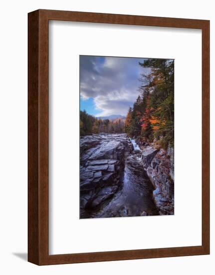Afternoon at Rocky Gorge, Autumn River, New Hampshire-Vincent James-Framed Photographic Print