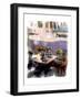 Afternoon Cafe, Venice Beach, California-Nicolas Hugo-Framed Giclee Print