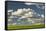 Afternoon clouds above rolling hills of wheat, Palouse region of Eastern Washington State.-Adam Jones-Framed Stretched Canvas