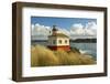 Afternoon, Coquille River Lighthouse From Bullards State Park, Oregon, Usa-Michel Hersen-Framed Photographic Print