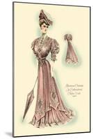 Afternoon Costume in Embroidered Chifon Voile-null-Mounted Art Print