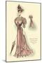 Afternoon Costume in Embroidered Chifon Voile-null-Mounted Art Print