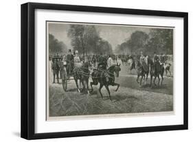 Afternoon in Hyde Park, London: Rotten Row-Jan Van Chelminski-Framed Premium Giclee Print