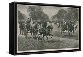 Afternoon in Hyde Park, London: Rotten Row-Jan Van Chelminski-Framed Stretched Canvas