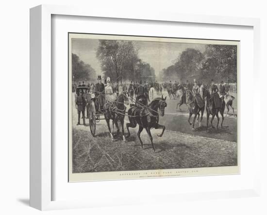 Afternoon in Hyde Park, Rotten Row-Jan Van Chelminski-Framed Giclee Print