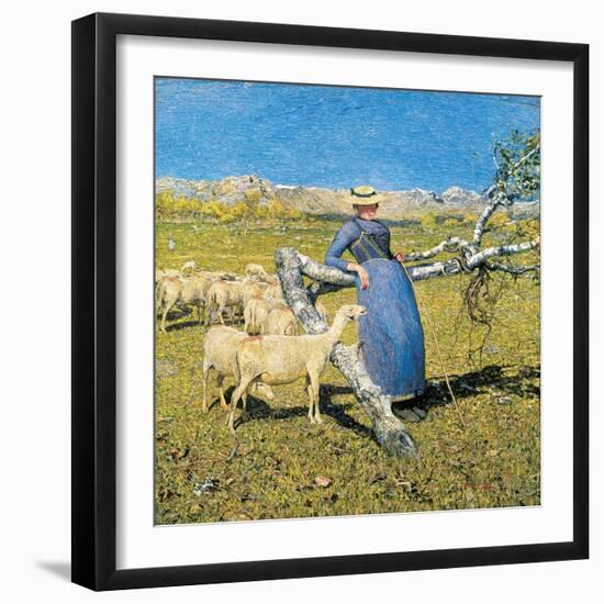 Afternoon in the Alps, 1892-Giovanni Segantini-Framed Giclee Print