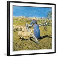 Afternoon in the Alps, 1892-Giovanni Segantini-Framed Giclee Print