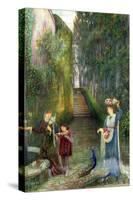 Afternoon in the Colonna Garden, Rome-Marie Spartali Stillman-Stretched Canvas