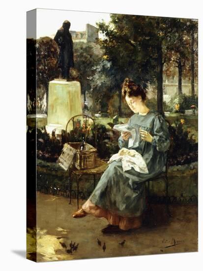 Afternoon in the Luxembourg Gardens-Victor Marec-Stretched Canvas