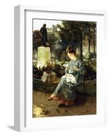 Afternoon in the Luxembourg Gardens-Victor Marec-Framed Giclee Print