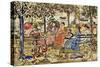 Afternoon in the Park-Maurice Brazil Prendergast-Stretched Canvas