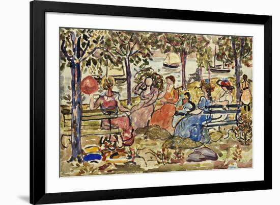 Afternoon in the Park-Maurice Brazil Prendergast-Framed Giclee Print