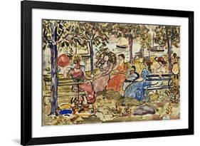 Afternoon in the Park-Maurice Brazil Prendergast-Framed Giclee Print