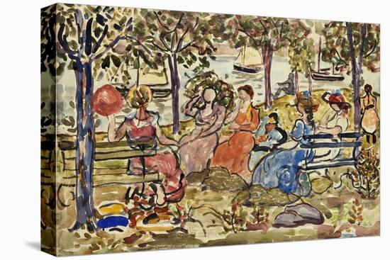 Afternoon in the Park-Maurice Brazil Prendergast-Stretched Canvas