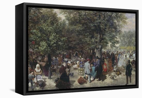 Afternoon in the Tuileries, 1867-Adolph von Menzel-Framed Stretched Canvas