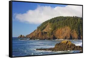 Afternoon Light along Short Beach and Indian Beach, Ecola State Park, Oregon Coast-Craig Tuttle-Framed Stretched Canvas