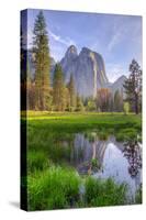 Afternoon Light at Cathedral Rocks, Yosemite Valley-null-Stretched Canvas