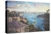 Afternoon Light Sydney Harbour-John Bradley-Stretched Canvas