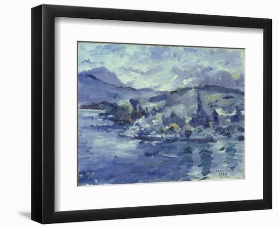 Afternoon on Lake Lucerne, 1924-Lovis Corinth-Framed Giclee Print