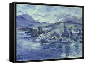 Afternoon on Lake Lucerne, 1924-Lovis Corinth-Framed Stretched Canvas