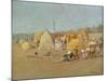 Afternoon on the Beach at Carolles; L'Apres-Midi Sur La Plage De Carolles-Georges Hoffman-Mounted Giclee Print