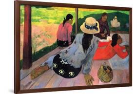 Afternoon Quiet Hour-Paul Gauguin-Framed Art Print