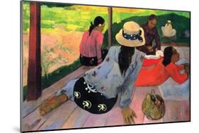 Afternoon Quiet Hour-Paul Gauguin-Mounted Art Print