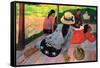 Afternoon Quiet Hour-Paul Gauguin-Framed Stretched Canvas