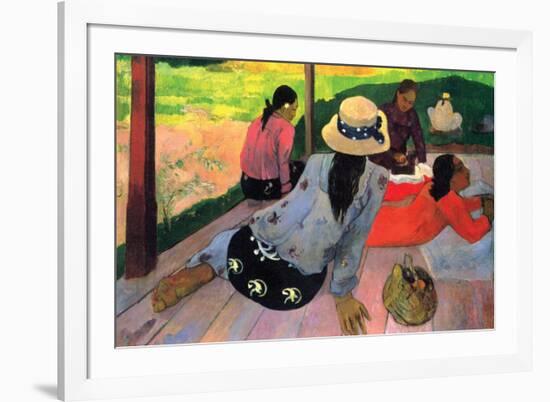 Afternoon Quiet Hour-Paul Gauguin-Framed Premium Giclee Print