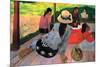 Afternoon Quiet Hour-Paul Gauguin-Mounted Premium Giclee Print