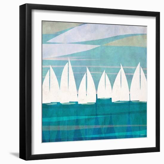 Afternoon Regatta I-Dan Meneely-Framed Premium Giclee Print